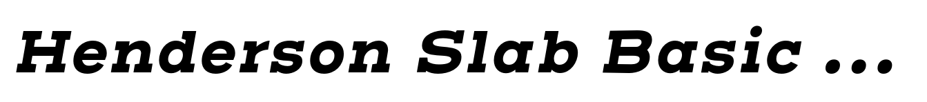 Henderson Slab Basic Bold Italic image